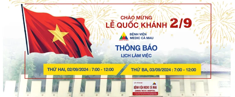 BV MEDIC CÀ MAU THÔNG BÁO NGHỈ LỄ 02/09/2024