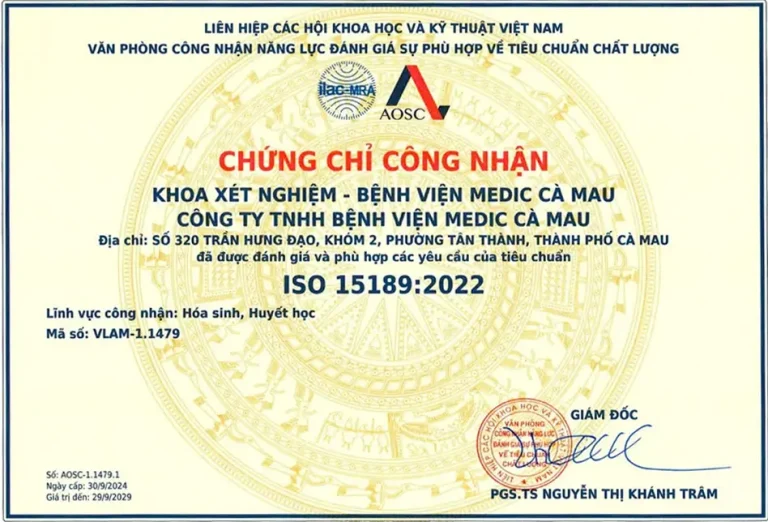 LỄ ĐÓN NHẬN CHỨNG CHỈ ISO QUỐC TẾ TẠI BỆNH VIỆN MEDIC CÀ MAU