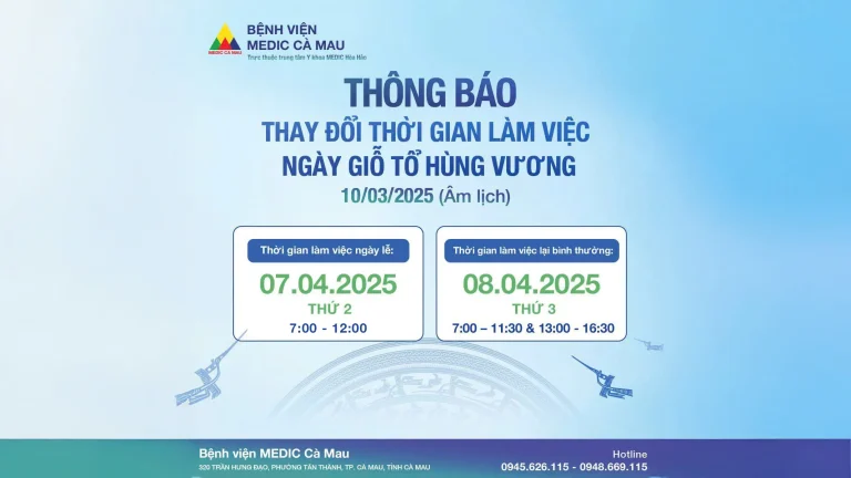 THÔNG BÁO THAY ĐỔI THỜI GIAN LÀM VIỆC NGÀY LỄ GIỖ TỔ HÙNG VƯƠNG 2025