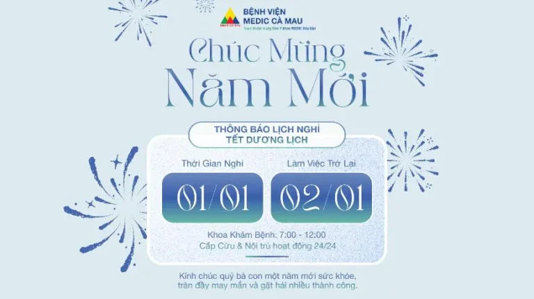 MEDIC CÀ MAU THÔNG BÁO LỊCH HOẠT ĐỘNG TẾT DƯƠNG LỊCH 2026