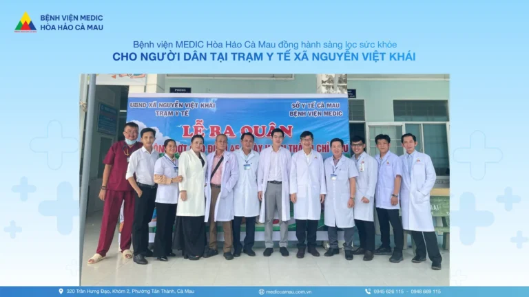 BỆNH VIỆN MEDIC HÒA HẢO CÀ MAU ĐỒNG HÀNH SÀNG LỌC SỨC KHỎE CHO NGƯỜI DÂN TẠI TRẠM Y TẾ XÃ NGUYỄN VIỆT KHÁI