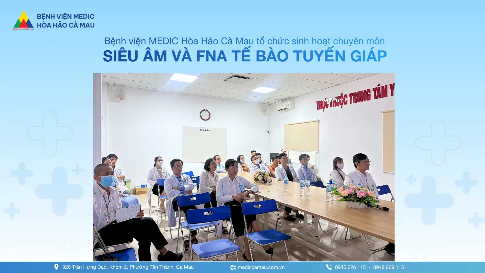 Đội ngũ bác sĩ có mặt tại Hội trường tham dự buổi sinh hoạt chuyên môn